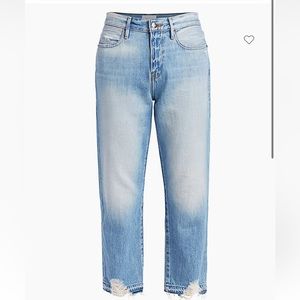 Frame
Le Hollywood High-Rise Cropped Release-Hem Jeans size 28
